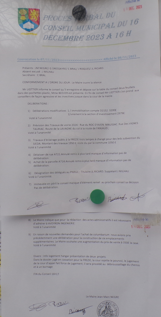 gentillesses du maire