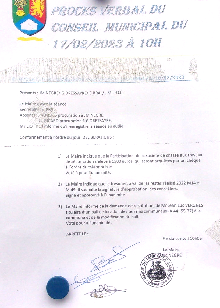 gentillesses du maire